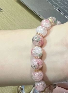 樱花琉璃手链女百搭高级感新中式复古手串气质小众设计手链手饰夏