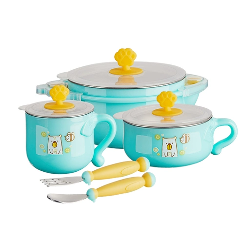 Японская детская посуда для кормления, термос, комплект, защита при падении, 5 шт