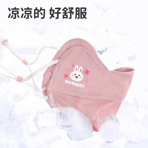 绿鼻子儿童口罩女冰丝防晒立体防尘防紫外线防晒面罩小孩专用透气 - 图3