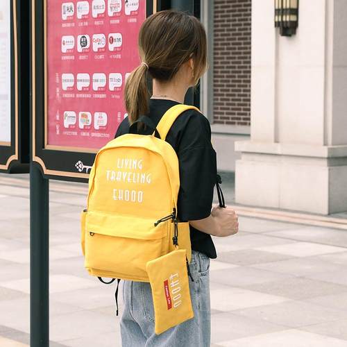 2025四季通用学院风背包大容量学生轻便尼龙双肩包初中高中书包 - 图1