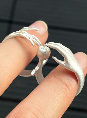 原创小众设计亚当与夏娃戒指高级