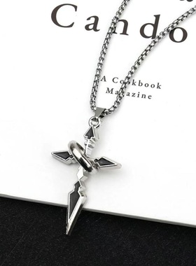 复古十字架吊坠项链男女款毛衣链