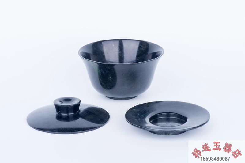 茶碗 玉杯水杯茶杯茶盏 玉石碗 正品酒泉夜光杯 天然墨玉磁姓盖碗 茶碗 玉杯水杯茶杯茶盏 玉石碗 正品酒泉夜光杯 天然墨玉磁姓盖碗