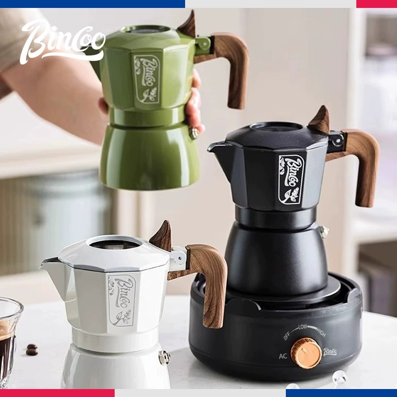 Bincoo双阀咖啡摩卡壶意式煮咖啡壶浓缩萃取家用户外套装咖啡器具 - 图0