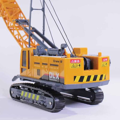 仿真大吊车玩具工程车模型儿童宝宝履带重型起重机可升降吊机车 - 图0