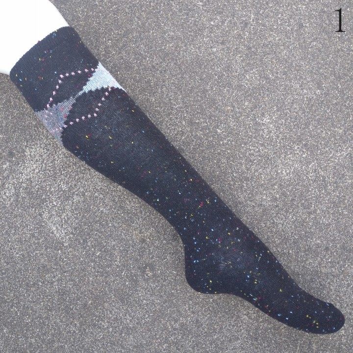 销售男女35-38码彩棉菱形格图案及膝长筒袜子,淘宝优惠券,粉丝福利购,淘宝优惠卷