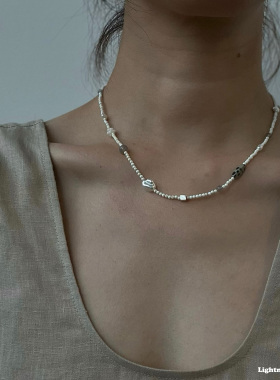 白色系列项链提亮肤色好搭配原创