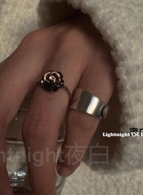 Lightnight夜白原创小众设计天然贝壳14K包金戒指洗手不用摘指环