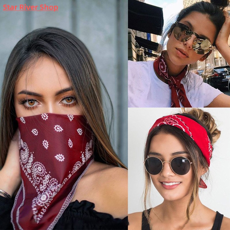 Fashion Bandana Kerchief Head Square Scarves Print Handkerch