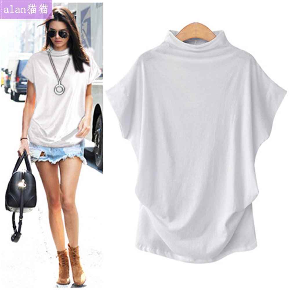 shirts women blouse ladies shirt female tops big size短袖t恤 - 图1