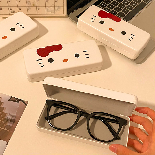 Cute glasses box for women's anti-pressure and anti-fall storage box for students 2024 new sunglasses myopia eyes box