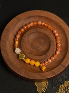 【灵气满满】太阳石平安扣手串 | 平安顺遂