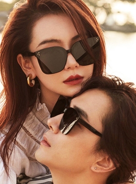 ins墨镜女防晒百搭高级感眼镜情侣遮阳太阳镜男开车镜专用潮笑脸
