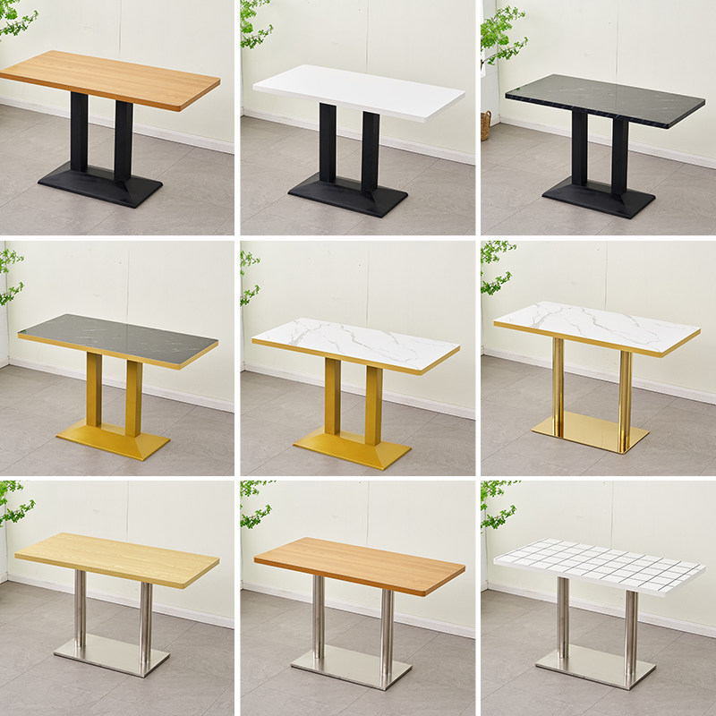 简约小吃店快餐桌椅组合饭店餐厅食堂奶茶面馆桌子餐饮商用长方形,淘宝优惠券,粉丝福利购,淘宝优惠卷