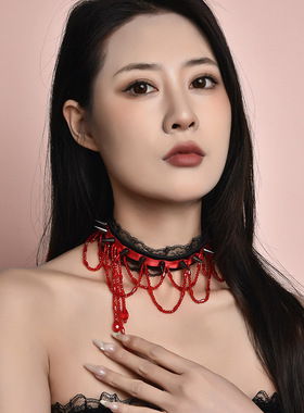 音符流苏水晶颈饰1446