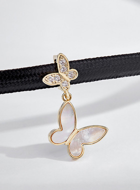 蝴蝶纷飞短款颈链6334