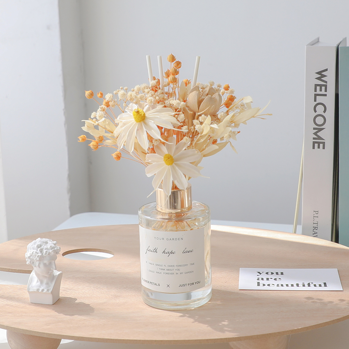 永生花干花无火香薰ins风花束室内持久留香卧室精油香氛摆件装饰,淘宝优惠券,粉丝福利购,淘宝优惠卷