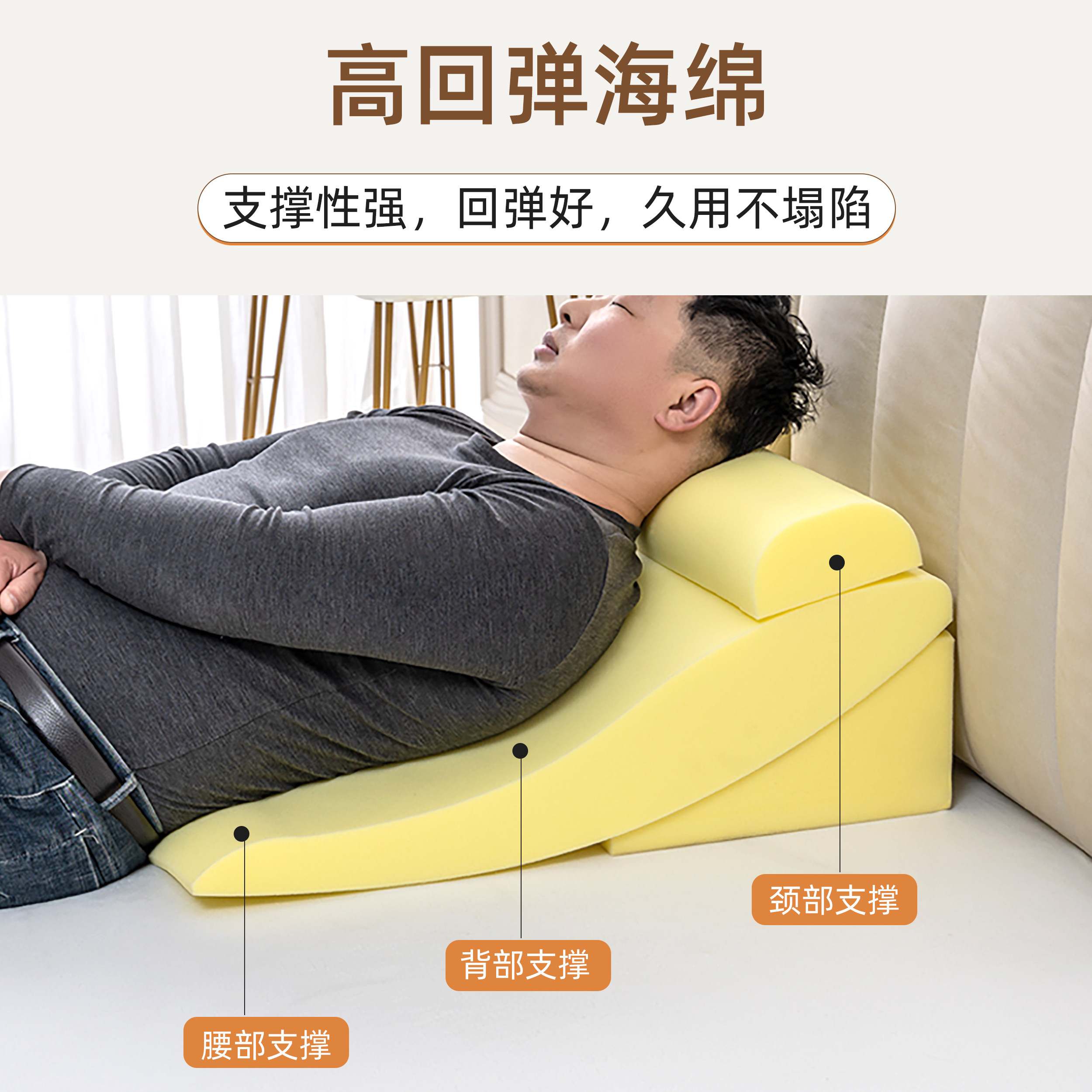 胃食管反流斜坡床垫防反酸老人病人护理靠背可调节斜躺体位靠垫,淘宝优惠券,粉丝福利购,淘宝优惠卷