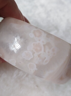 玛瑙爆晶共生樱花手镯55+