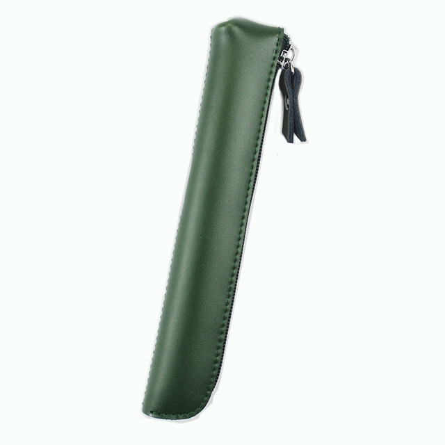 Genuine leather pencil case storage protective case simple mini portable