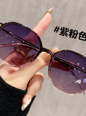 茶色偏光大框防紫外线太阳镜女