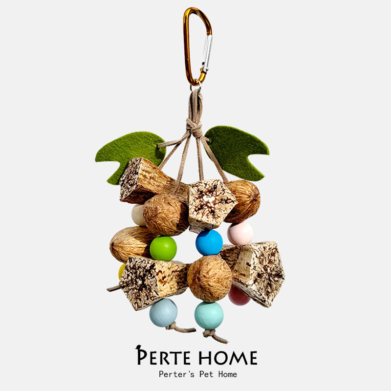 鹦鹉啃咬解闷磨牙挂串鸟玩具干果软木塞玉米芯藤球笼子装饰用品,淘宝优惠券,粉丝福利购,淘宝优惠卷