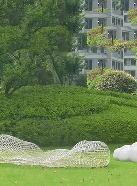 户外园林玻璃钢仿真云朵雕塑摆件