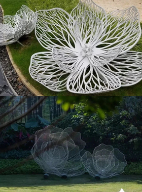 泉州七年店不锈钢镂空花朵摆件