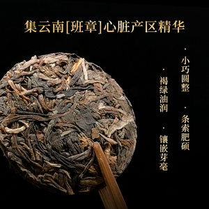 中茶云南普洱茶 红八中班章五年陈普洱生茶紧压茶288g 礼盒装茶叶