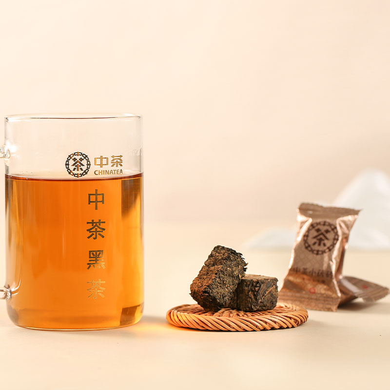 中茶茶叶 安化小黑茶5年陈化千两茶黑砖金花茯砖缤纷装240g - 图3