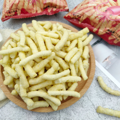 玉美63g*12包大袋虾条儿童鱿鱼味膨化食品经典怀旧校园休闲小零食 - 图1