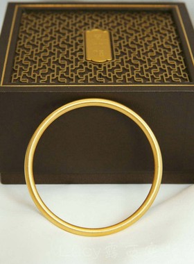 钛钢不褪色古法磨砂哑光实心手镯