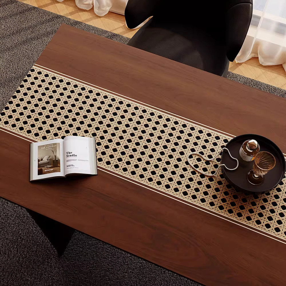 中古风餐桌垫复古皮革台面保护垫免洗茶几桌面垫可定制麻将桌桌布,淘宝优惠券,粉丝福利购,淘宝优惠卷