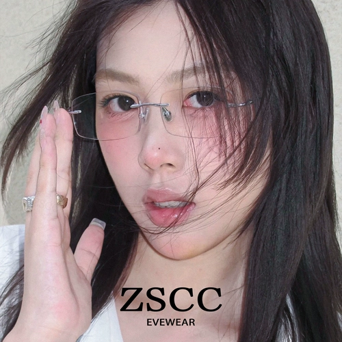 Сверхлегкий титановый бескняные очки для женщин с миопией могут соответствовать степени цифр и чистого желания, чтобы они выглядели тонкими и анти-голубыми световыми глазами