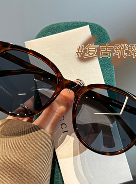 韩系茶色大框太阳眼镜男女