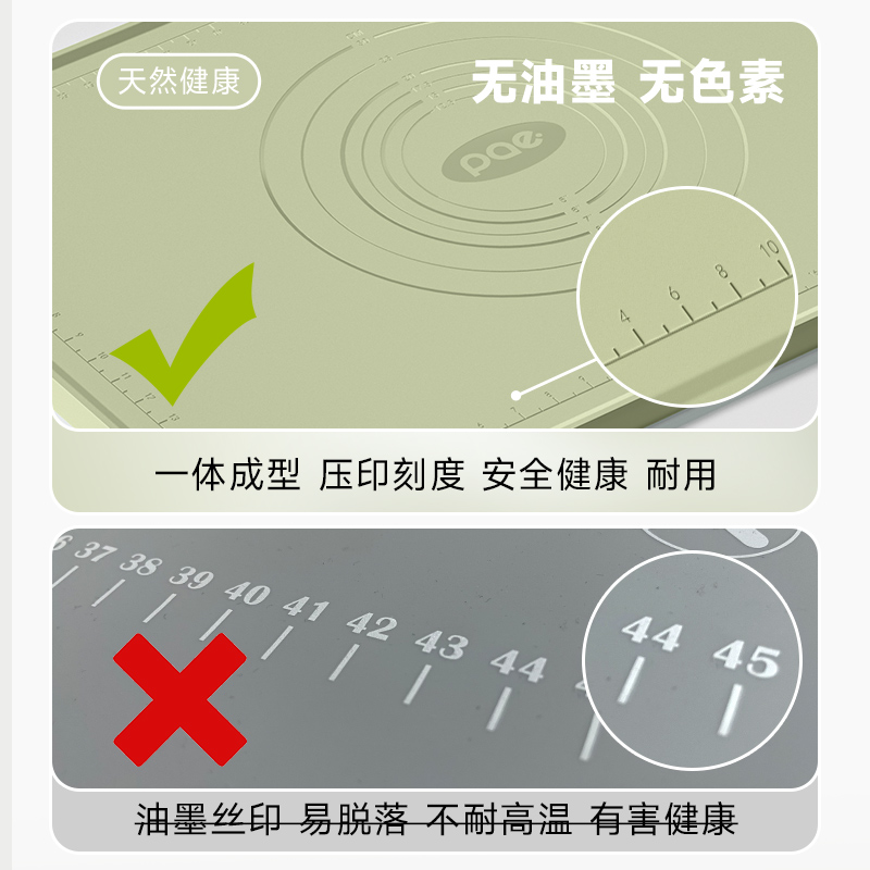 食品级揉面垫加厚硅胶包饺子面垫面板和面垫子家用案板擀面塑料板 - 图2