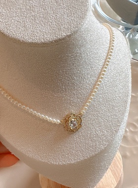 镀铜珍珠项链法式项饰