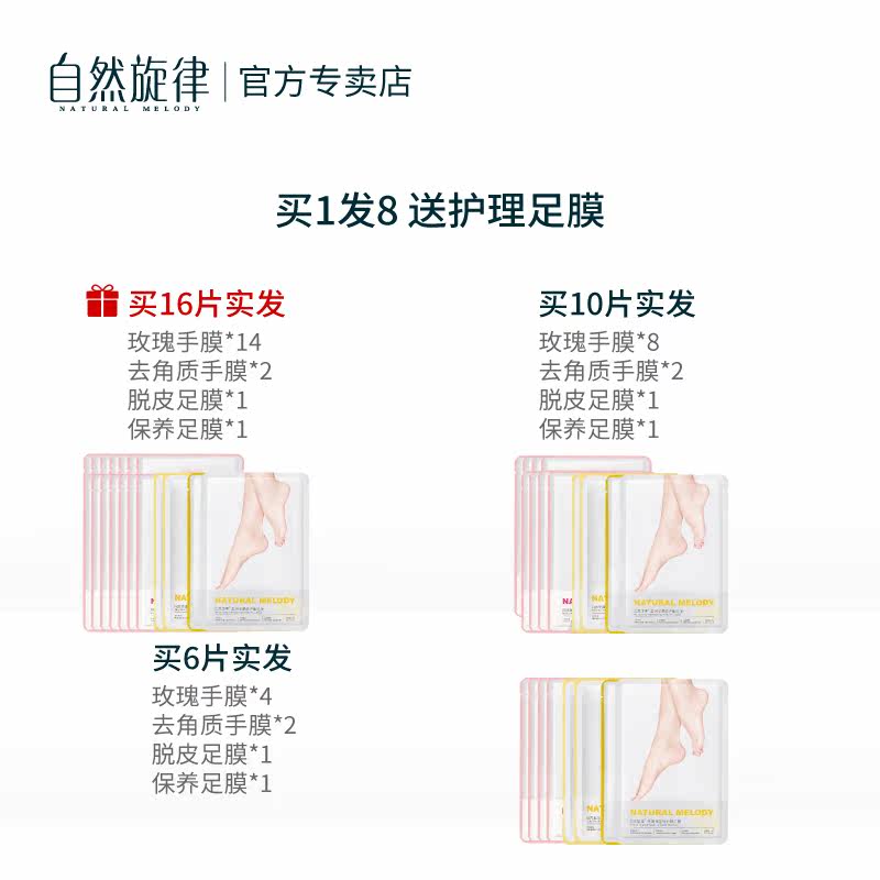 自然旋律嫩白细嫩双手手部脚手膜 自然旋律美貌手膜