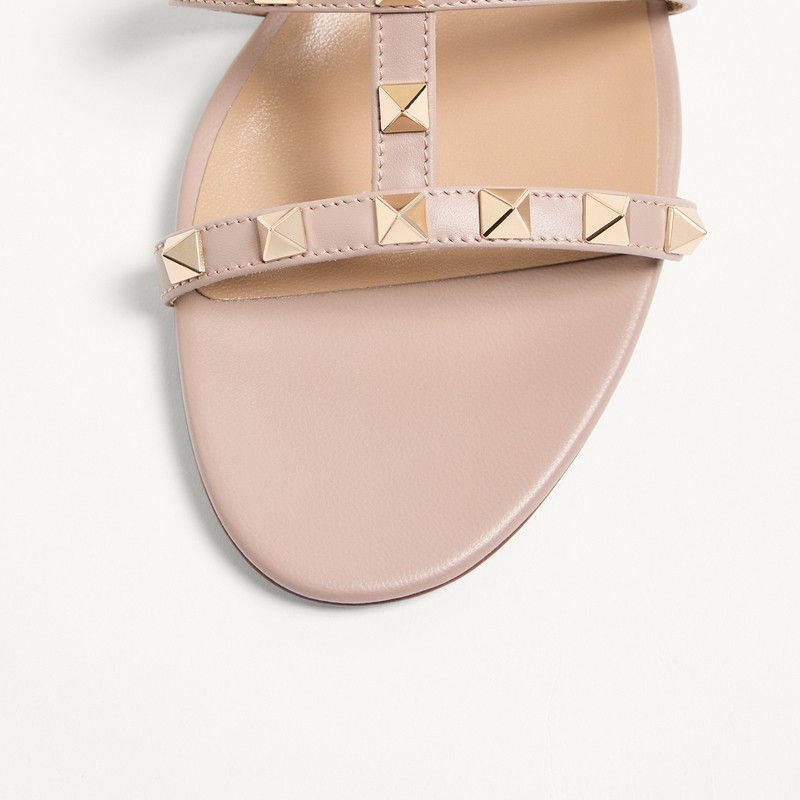 [礼物][6期免息]华伦天奴VALENTINO女士 ROCKSTUD拖鞋式平底凉鞋,淘宝优惠券,粉丝福利购,淘宝优惠卷