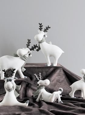 热销网红创意高端大气工艺品新家客厅电视柜子花架展示柜装饰品小