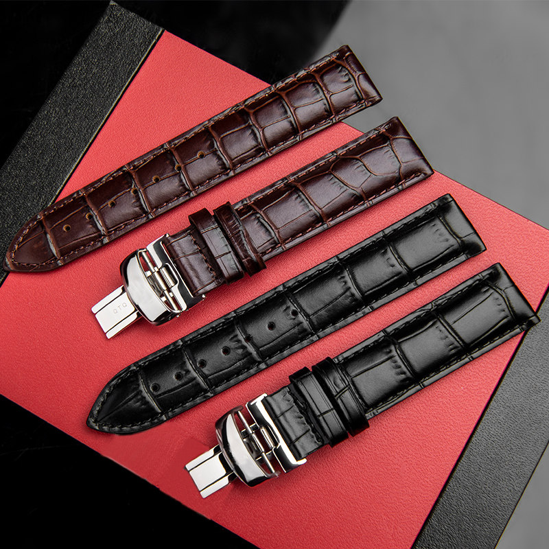 天梭表带真皮力洛克1853原装男表 gky配件