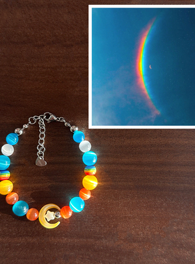 小众原创设计猫眼石彩虹氛围感