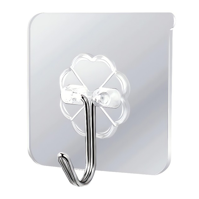 Hooks with strong adhesive wall stickers, transparent markless hook hooks, no hole punching hooks, stickers, stickers, hook storage