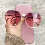 Брендовые модные солнцезащитные очки на солнечной энергии, изысканный стиль, в корейском стиле, защита от ультрафиолета, по фигуре