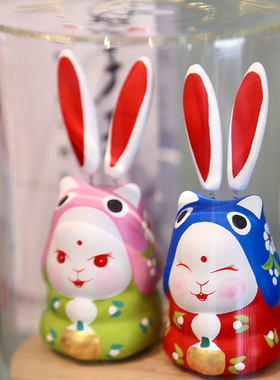 好客山东济南市博物馆兔子王泥塑