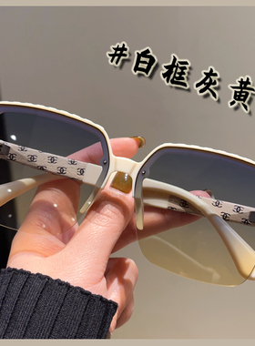 半框茶色墨镜女高级感防紫外线