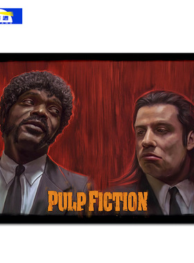 低俗小说电影海报昆汀Pulp Fiction装饰画美式复古挂画90s墙贴