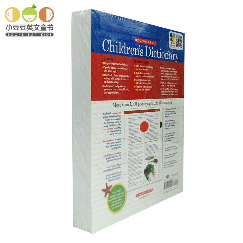 正版儿童英文进口原版绘本 Scholastic Children's Dictionary 学乐儿童字典8岁以上 学乐出版 英文 字典 幼儿字典 小豆豆英文童书