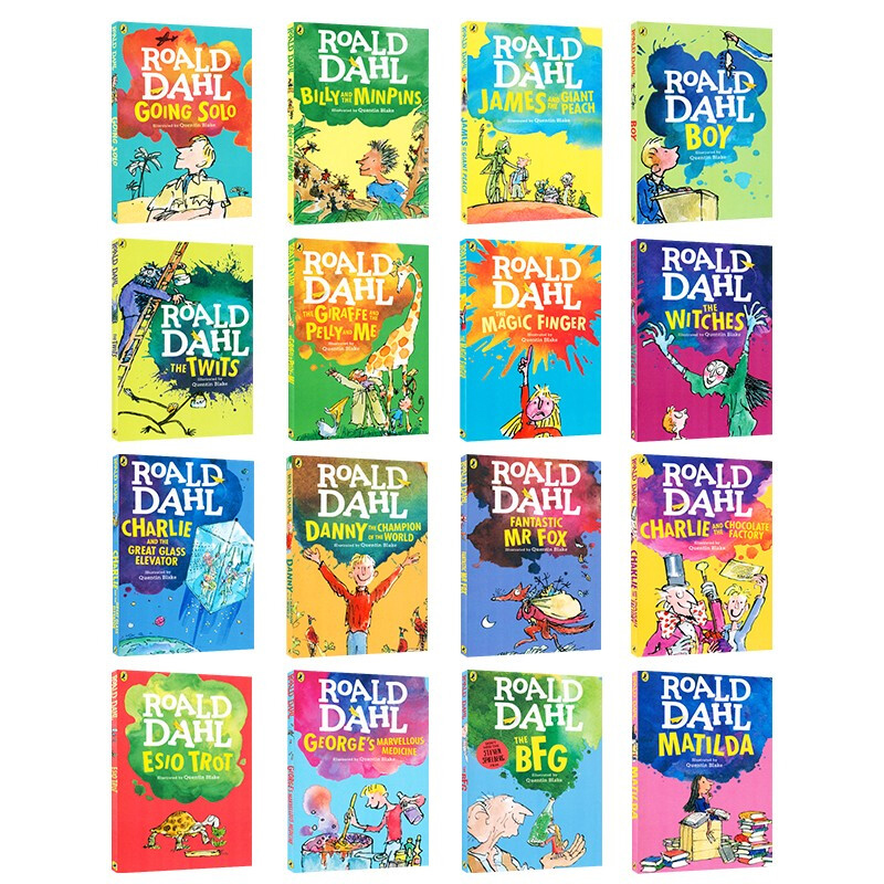 赠音频 英文原版 罗尔德达尔小说全集16册Roald Dahl  查理和巧克力工厂好心眼巨人了不起的狐狸爸爸　英式英语经典章节书桥梁书