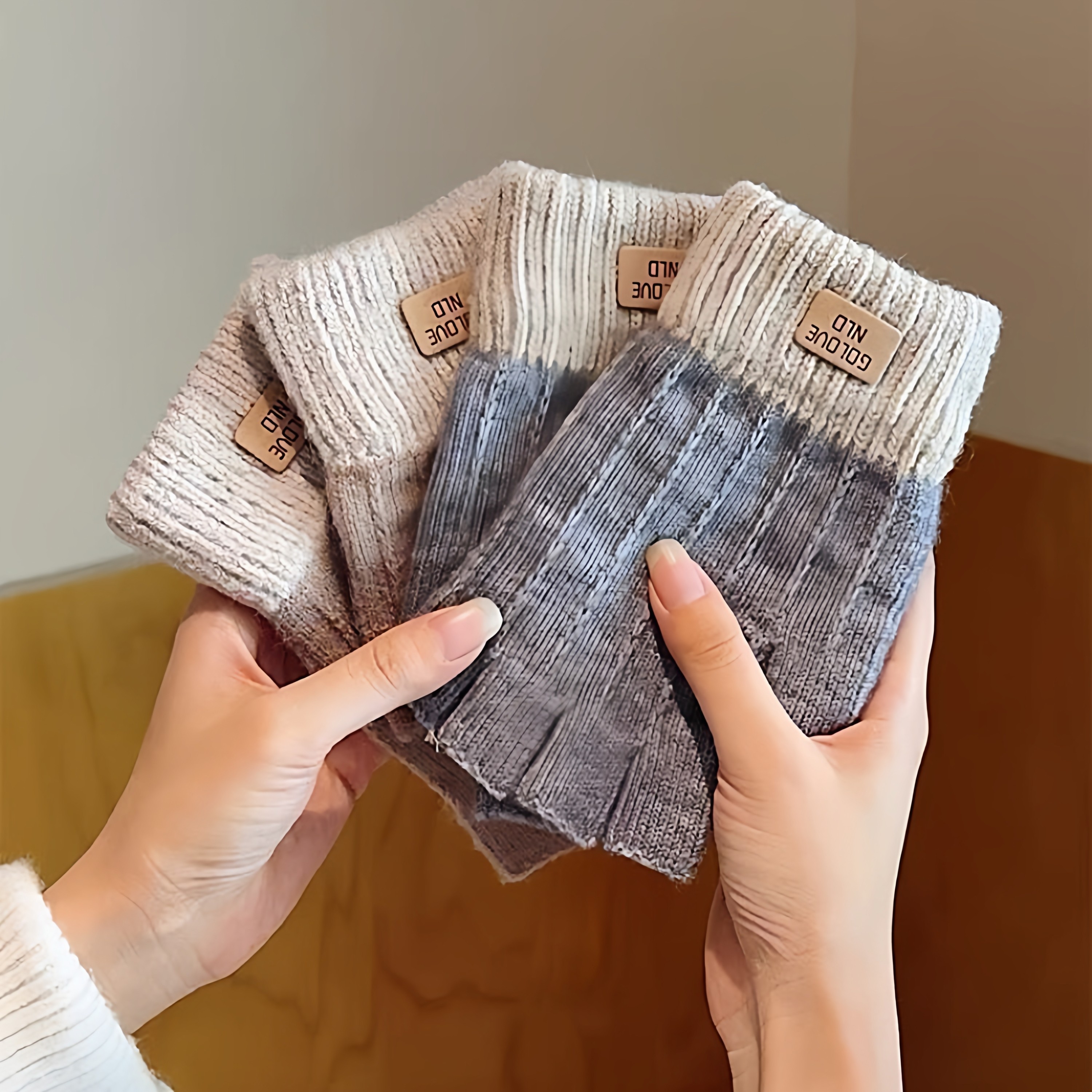 半指手套女冬天五指露指针织毛线手套韩版学生写字半截保暖防寒潮,淘宝优惠券,粉丝福利购,淘宝优惠卷